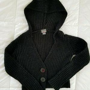 Black sweater cardigan